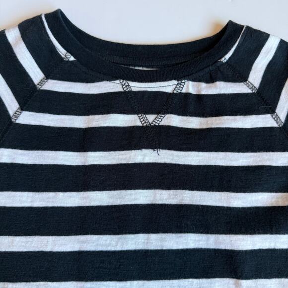 Primary Navy White Striped Long Sleeve Top Youth 8-9 - Picture 5 of 7